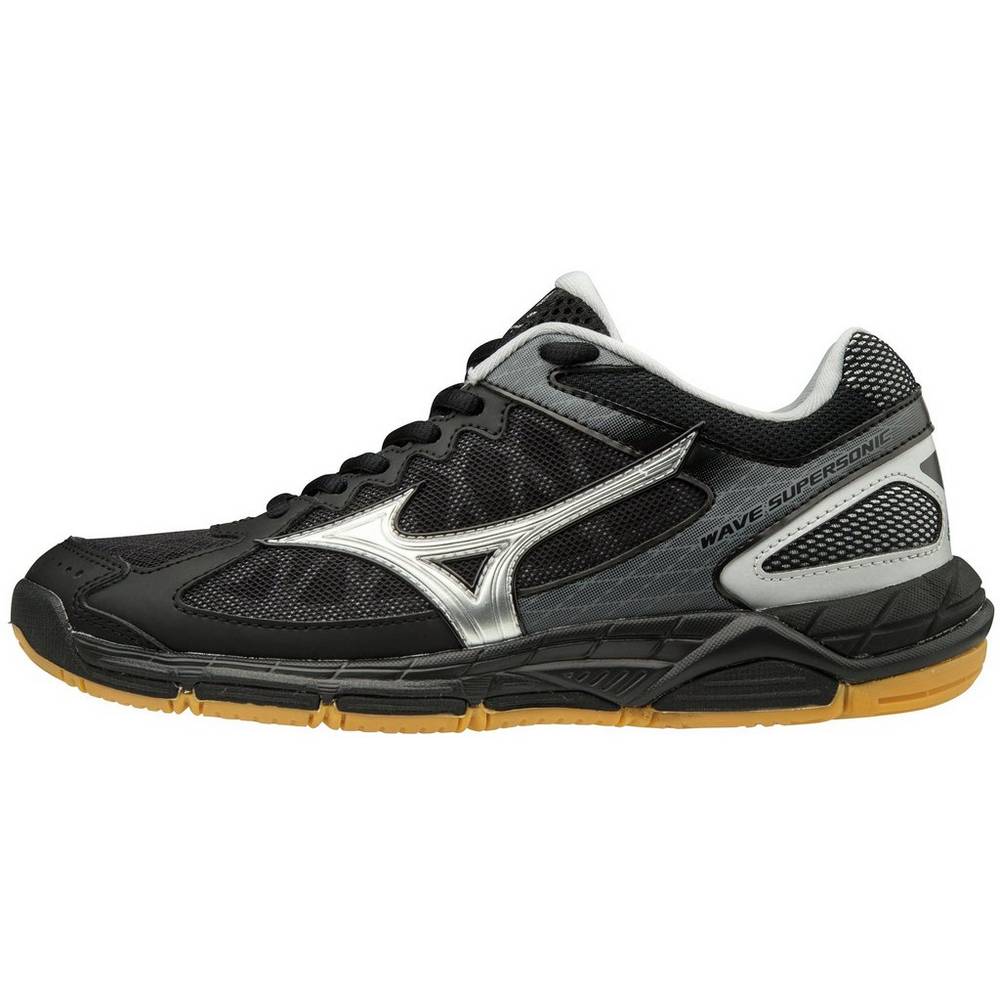 Zapatillas Voleibol Mizuno Wave Supersonic Mujer Negras/Plateadas Outlet HBIV-78051